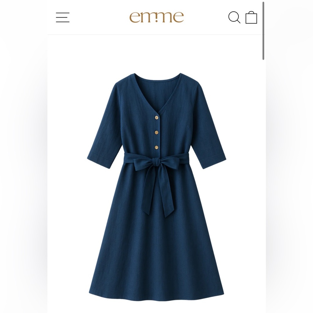 Emme Faye Transitional Linen Maternity Dress